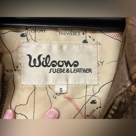 1987 Vintage Wilson’s Leather Bomber Jacket Size Small - Picture 10 of 11